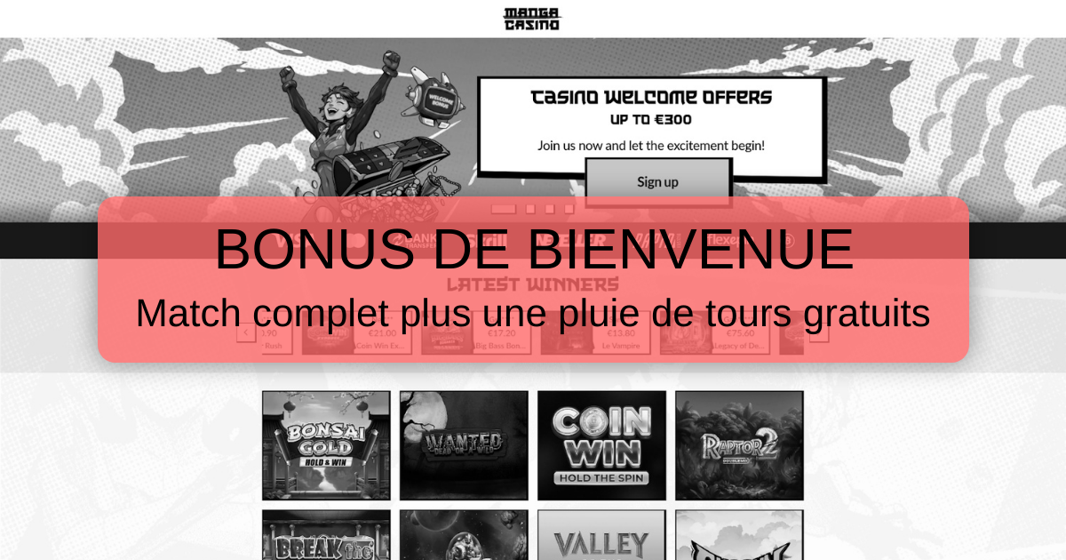 Manga Casino en France : comprendre le bonus de bienvenue